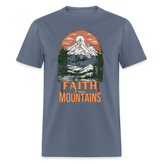 Faith to Move Mountains T-Shirt - denim