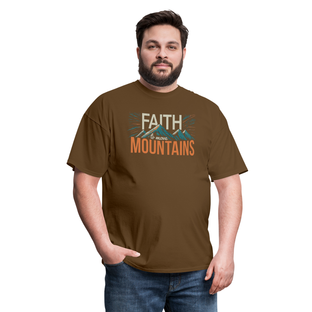 Faith to move Mountains V2  T-Shirt - brown