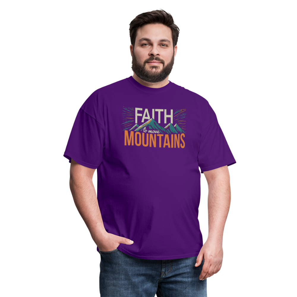 Faith to move Mountains V2  T-Shirt - purple