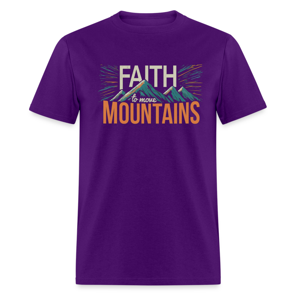 Faith to move Mountains V2  T-Shirt - purple