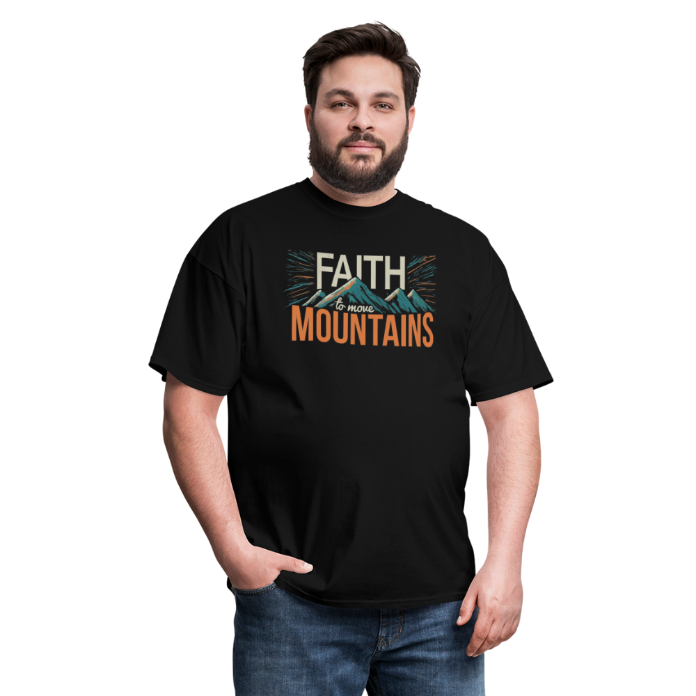 Faith to move Mountains V2  T-Shirt - black