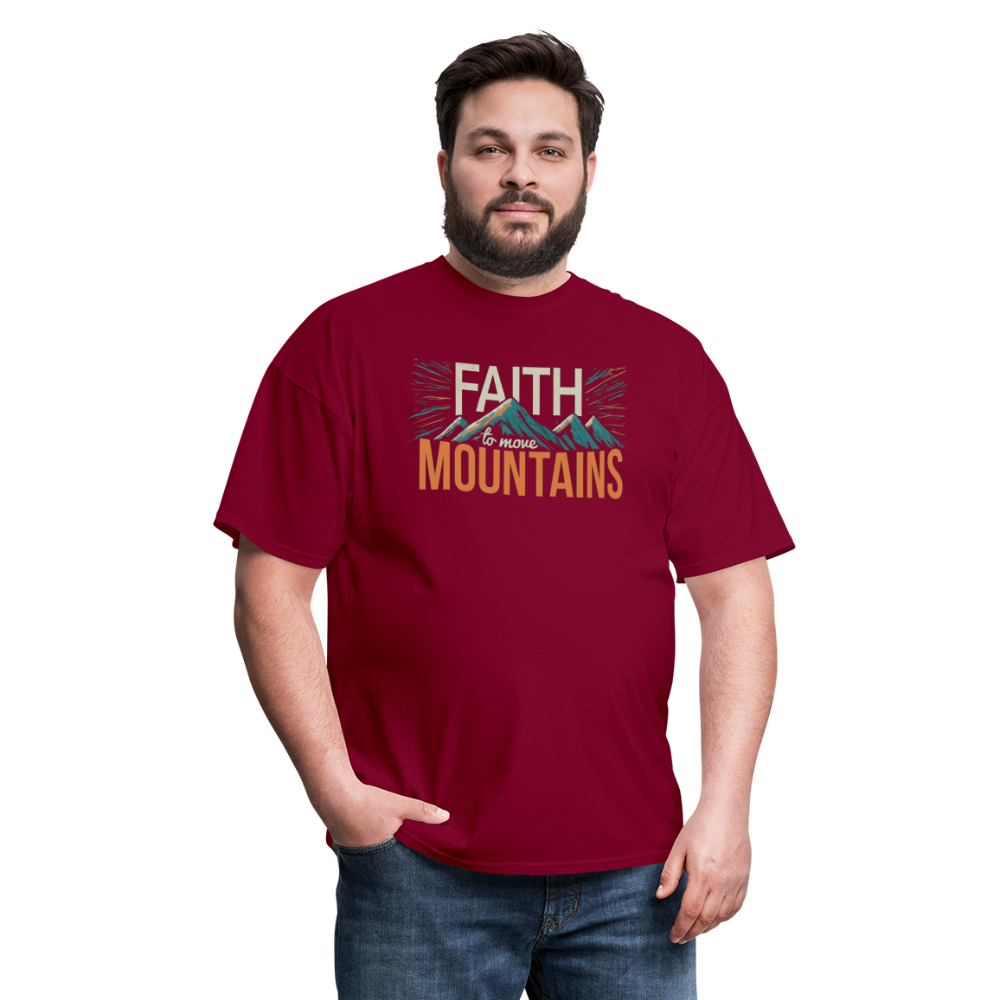 Faith to move Mountains V2  T-Shirt - burgundy