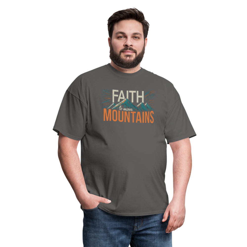 Faith to move Mountains V2  T-Shirt - charcoal