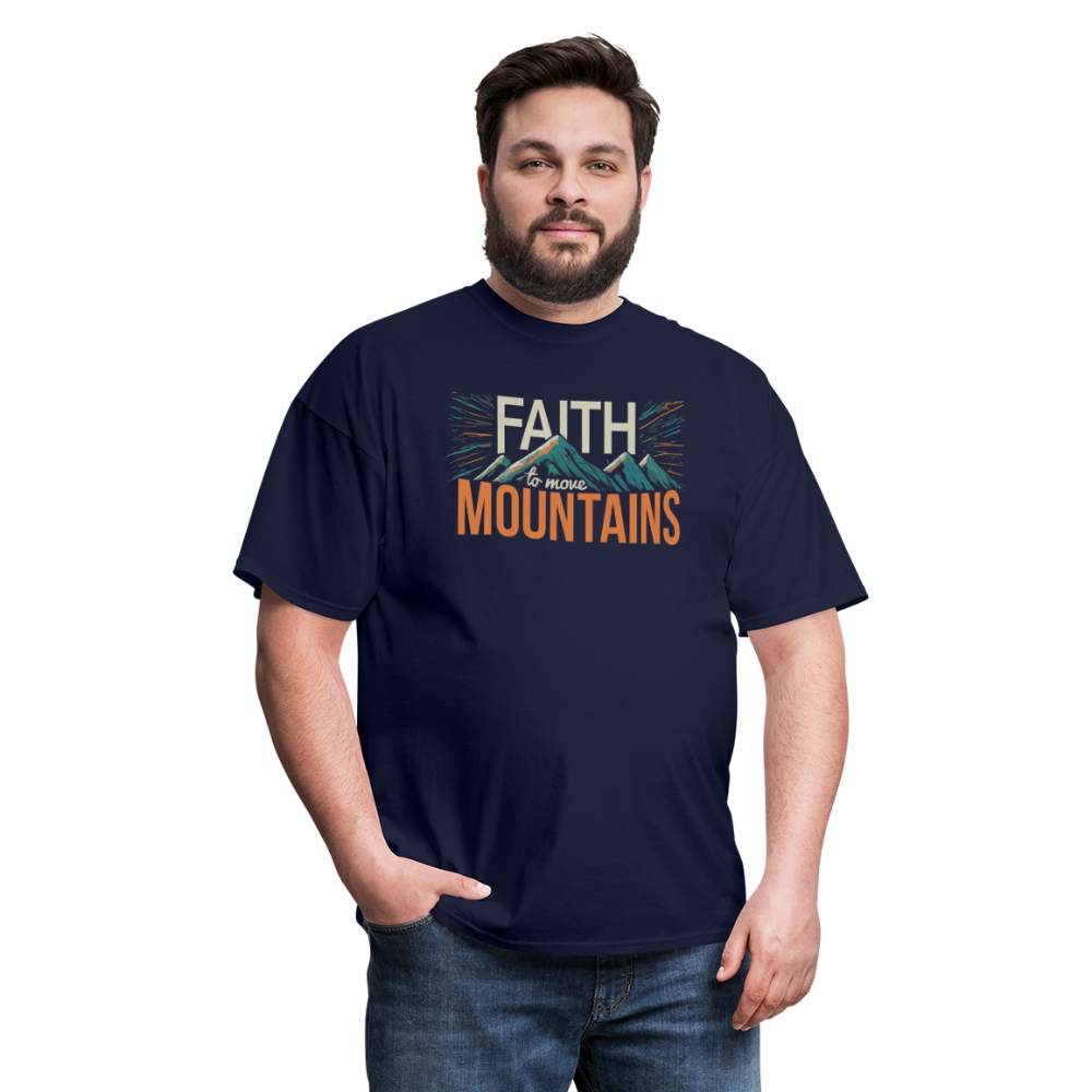 Faith to move Mountains V2  T-Shirt - navy