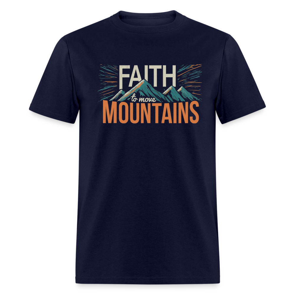 Faith to move Mountains V2  T-Shirt - navy