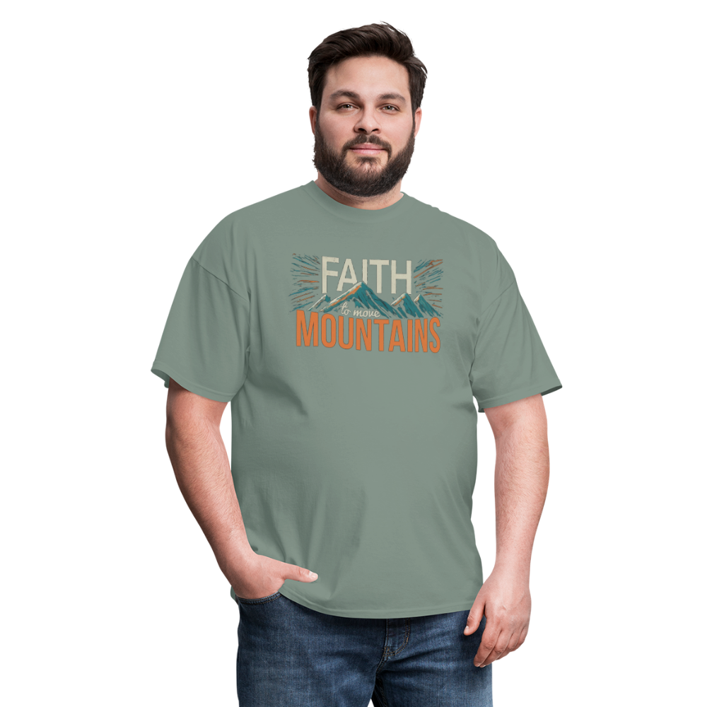 Faith to move Mountains V2  T-Shirt - sage