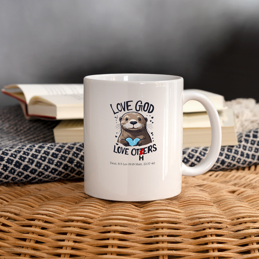 Love God Love Otters!! Mug - white