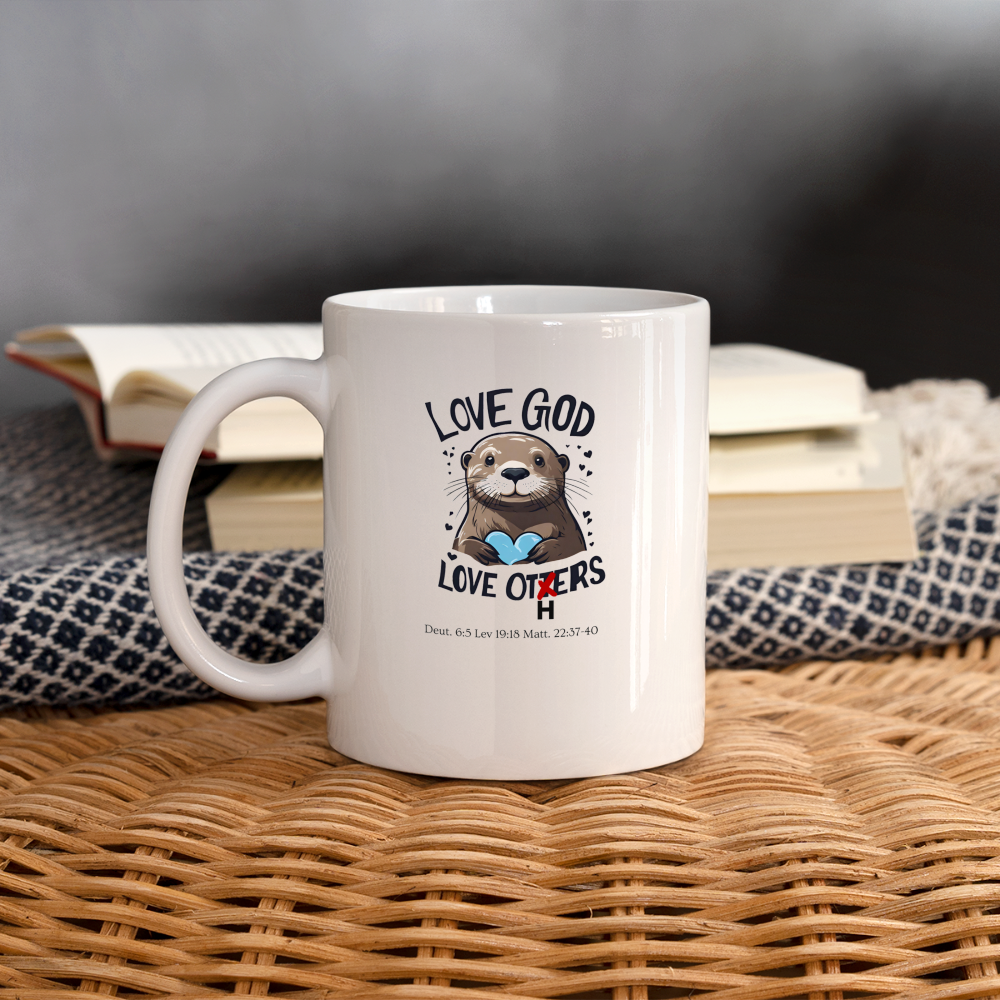 Love God Love Otters!! Mug - white