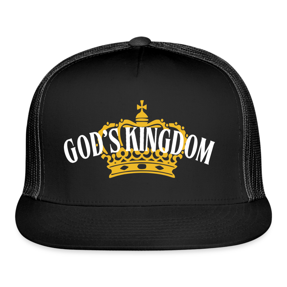 God's Kingdom Trucker Cap (Dark) - black/black