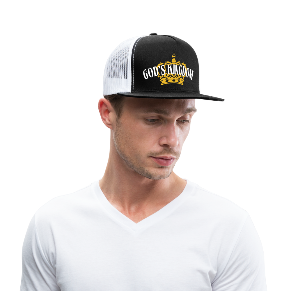 God's Kingdom Trucker Cap (Dark) - black/white