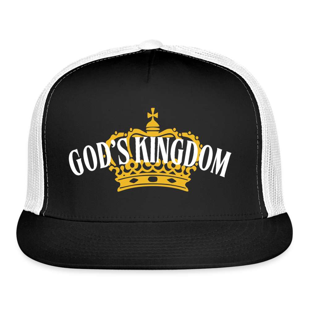 God's Kingdom Trucker Cap (Dark) - black/white