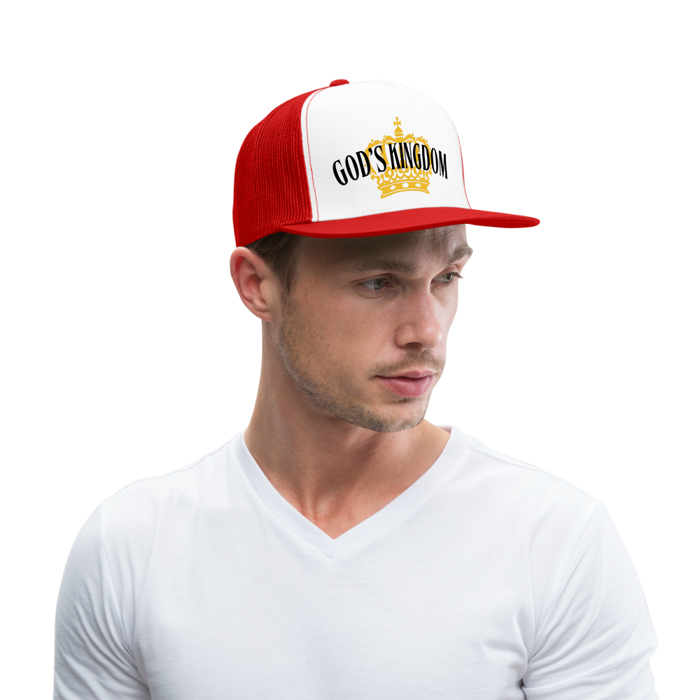 God's Kingdom Trucker Cap (Light) - white/red