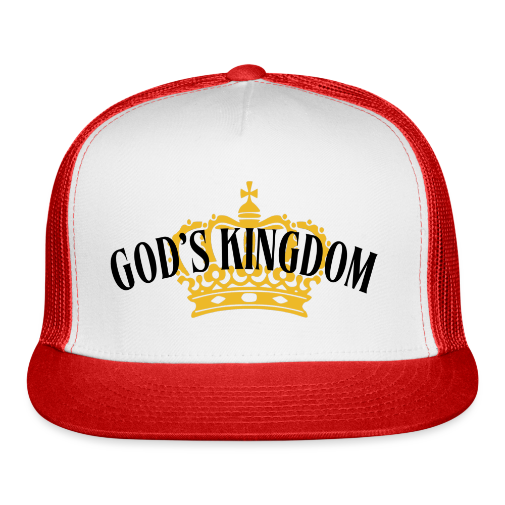 God's Kingdom Trucker Cap (Light) - white/red