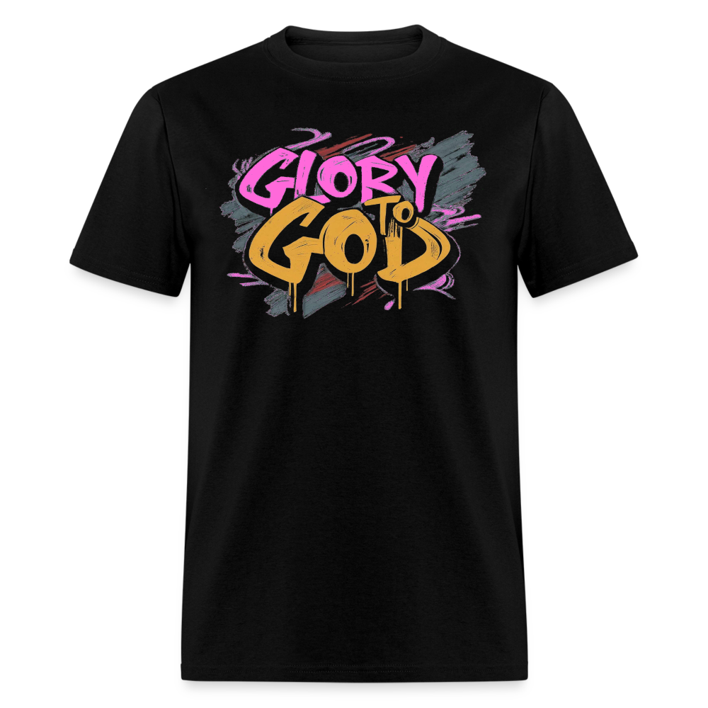 Glory to God T-Shirt  (Pink) - black