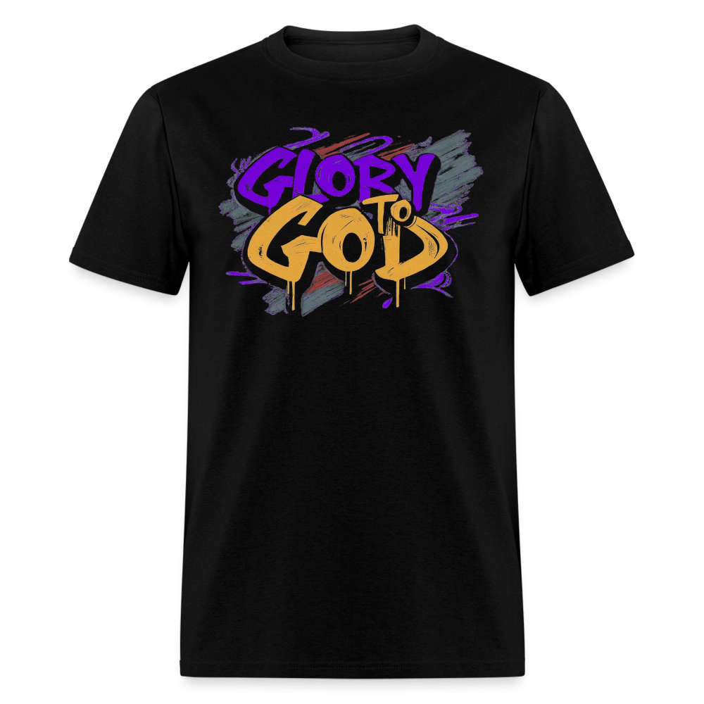 Glory to God T-Shirt (Purple) - black