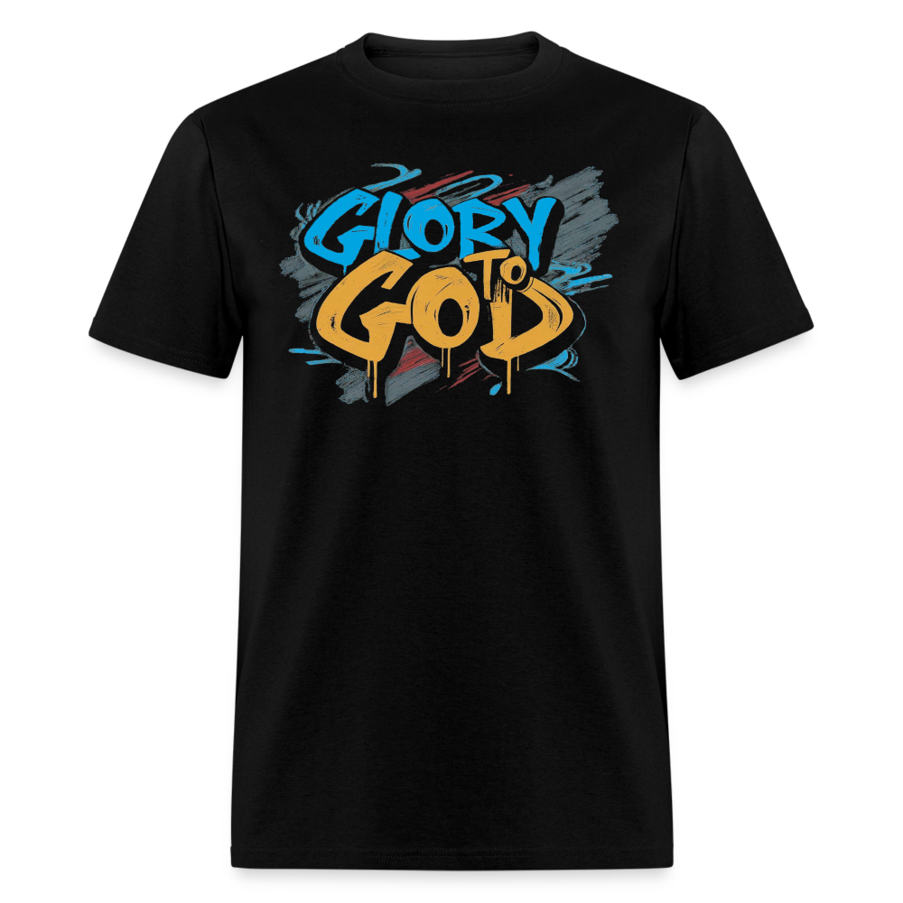 Glory to God T-Shirt (Blue) - black