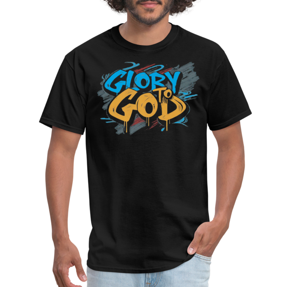 Glory to God T-Shirt (Blue) - black